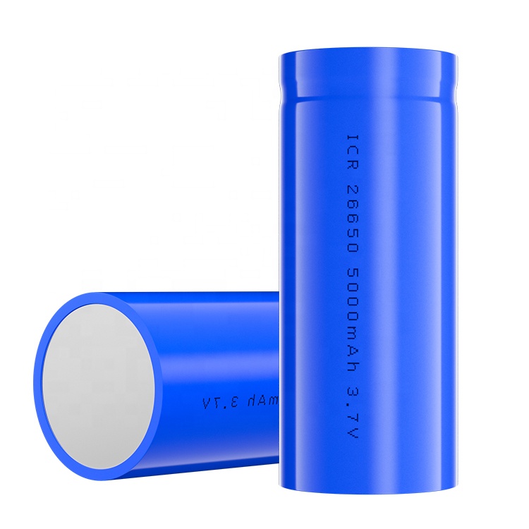 Customized Li-ion Rechargeable ICR 26650 cylindrical 3.7V 5000mAh Li Ion Lithium Batteries Cell Battery