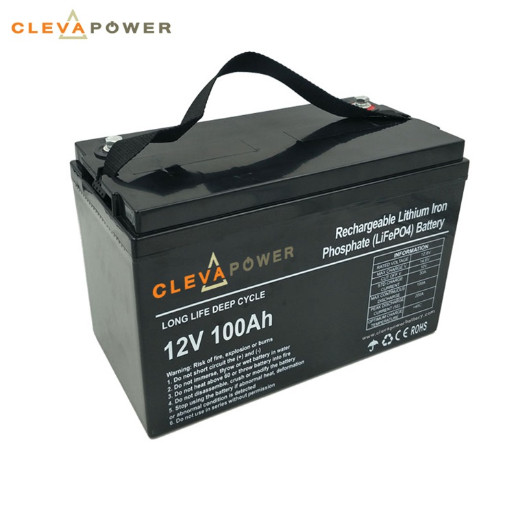 Lifepo4 12V 100Ah Battery With BMS For Solar Energy System Lithium Ion