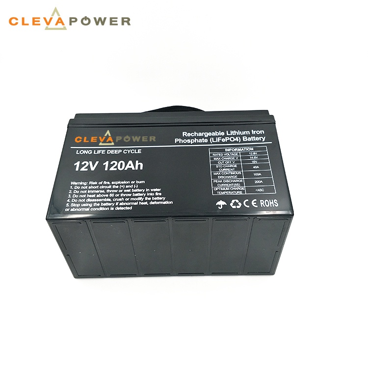 Factory Supply Deep Cycle 12V 120Ah Lithium Ion Lifepo4 Battery For Solar And Rv Marine