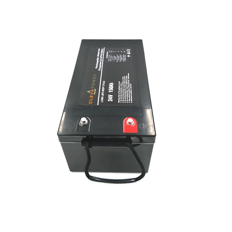 Long lifespan lithium battery 24v 150ah lithium ion battery lifepo4 for boat RV and solar.