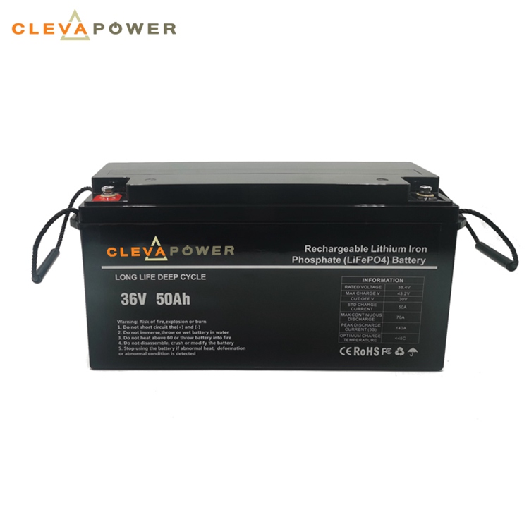 Good supplier support parallel LiFePO4 36 volt lithium battery 50ah 50 ah battery for golf trolley.