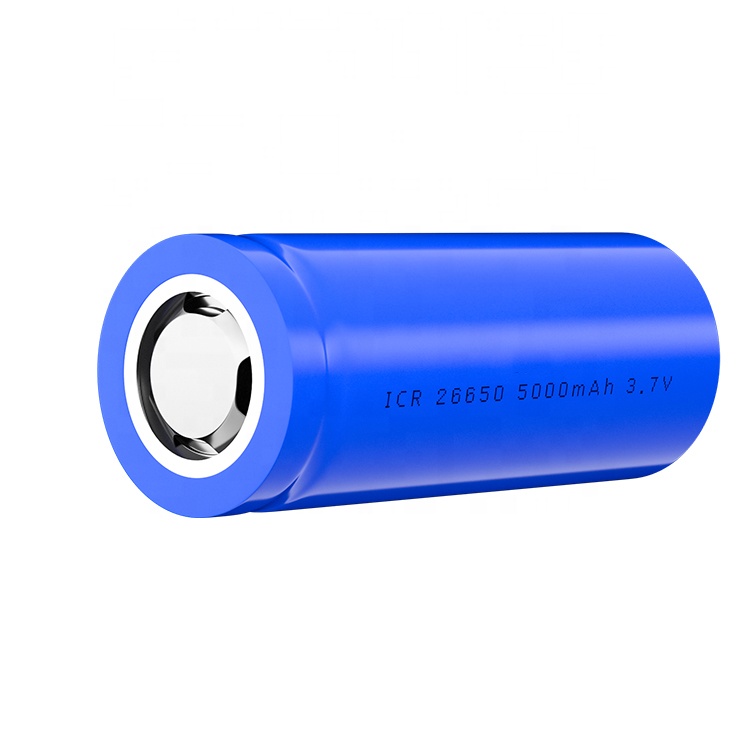 Customized Li-ion Rechargeable ICR 26650 cylindrical 3.7V 5000mAh Li Ion Lithium Batteries Cell Battery