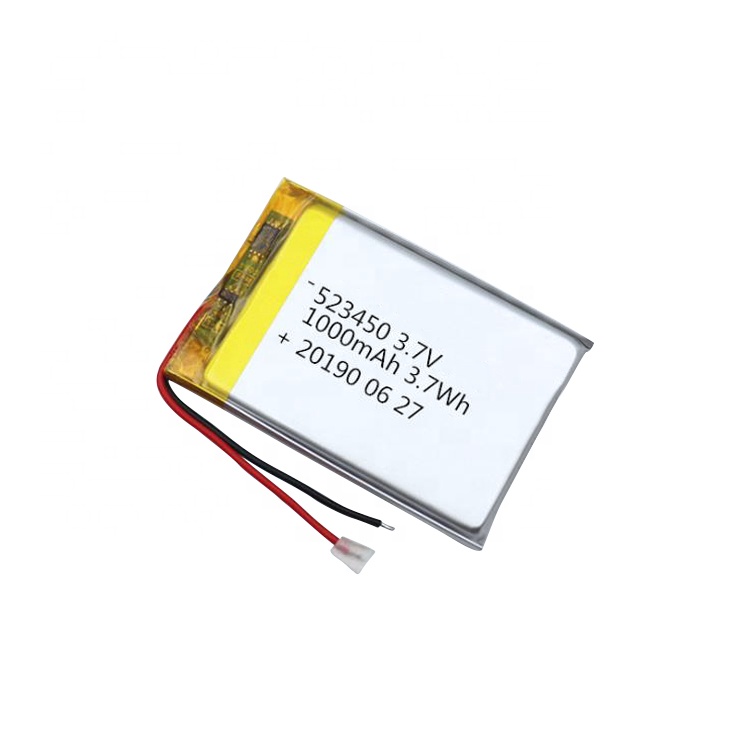 523450 lithium battery 3.7V 1000mAh lithium polymer battery