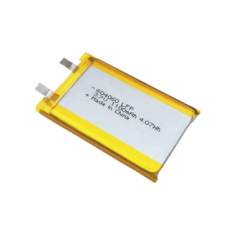 604060 1100mah 3.7v high capacity size rechargeable small lithium polymer ion battery cells pack