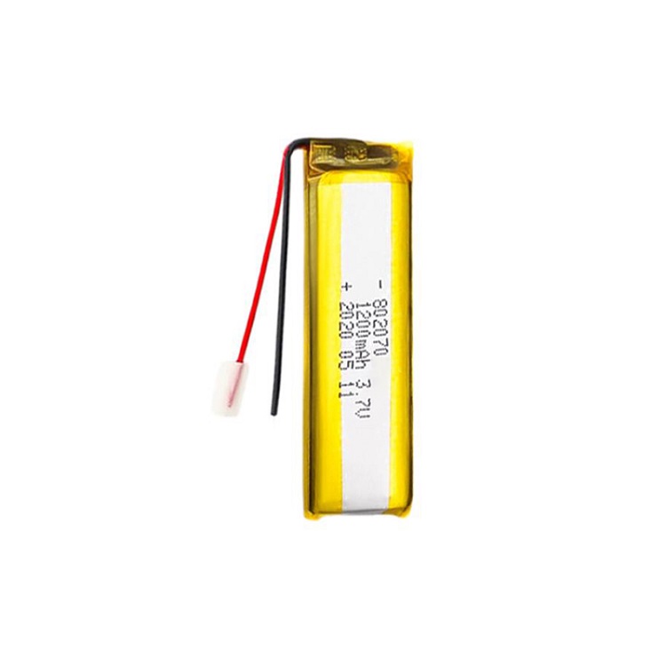 China Suppliers Rechargeable 802070 1200mAh Lipo Battery 3.7v Thin Li-Polymer Battery