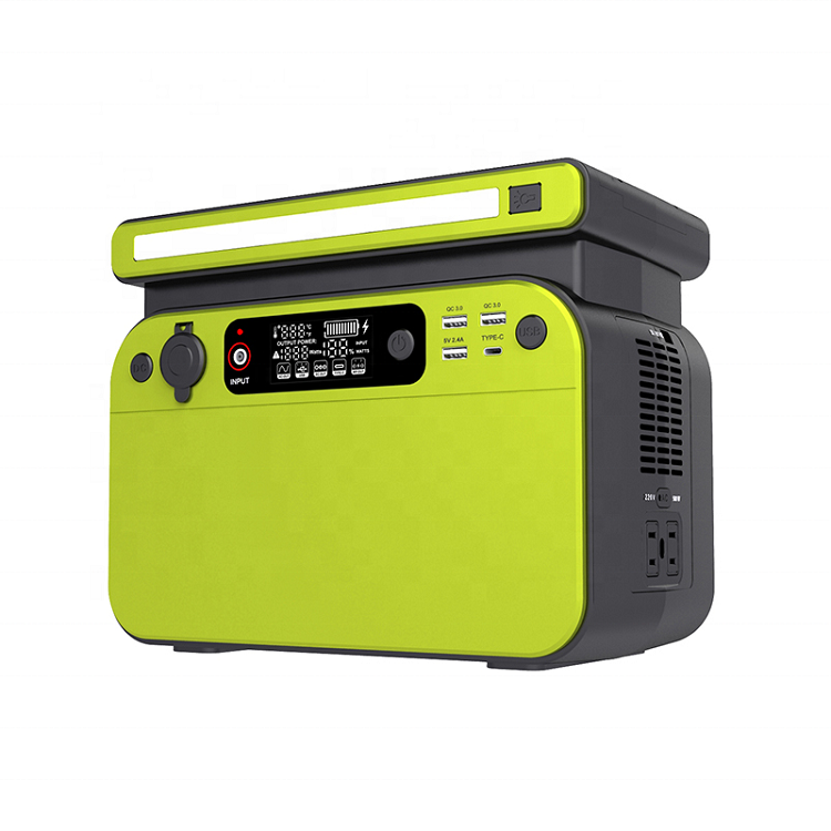 500W Lithium ion LiFePO4 Portable Solar Power Bank Station 518Wh for Camping UPS Power Station 500W with Wireless Charging